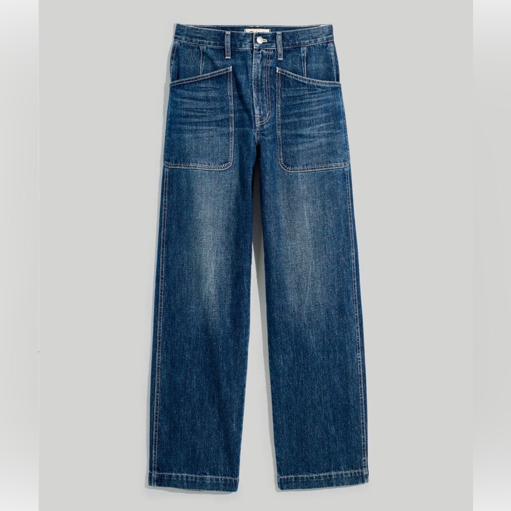 Madewell Perfect Vintage Wide-Leg Selvedge Jean Graythorn Wash: Pocket Edition - Picture 5 of 13